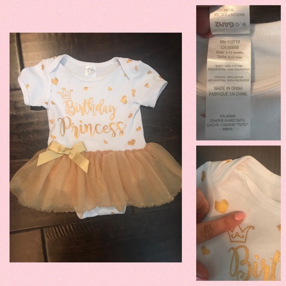 Other - 6 baby items for $15! Birthday TUTU 9-12 Month